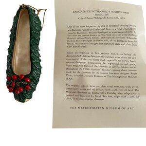 Baroness DeRothschild Holiday Shoe Ornament Metropolitan Museum Of Art 1983 Xmas